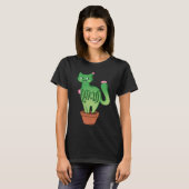 Cactus Kat Cactus Vetplanten Kitty Liefhebbers Fu T-shirt (Voorkant volledig)