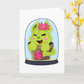 Cactus Kat Kaart (Gele Bloem)