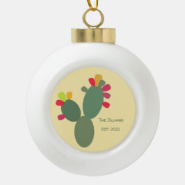 cactus keramische bal ornament