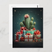 Cactus kerstboom briefkaart (Voorkant / Achterkant)