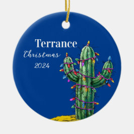 Cactus Kerstboom Gepersonaliseerd Ornament