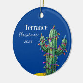 Cactus Kerstboom Gepersonaliseerd Ornament (Links)