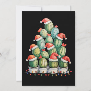 Cactus Kerstboom Xmas Verlichting Succulent Sinter Feestdagenkaart