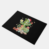 Cactus kerstdecoratie T Shirt Deurmat (Schuin)