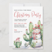 Cactus Kerstfeest Kaart (Voorkant)