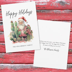 Cactus Kerstman Prettige Feestdagen Kerstmis Feestdagenkaart