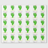 Cactus Kerstmis Cadeaupapier (Vlak)