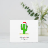 Cactus Kerstmis Feestdagenkaart (Staand voorkant)