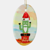 Cactus kerstversiering keramisch ornament (Rechts)
