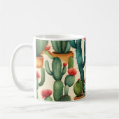Cactus Kleurrijke Waterverf kunst Koffiemok (Links)