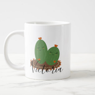 Cactus Knuffel Doodle Naam Reuzen Koffiemok Extra Grote Beker