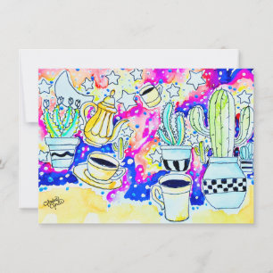 Cactus Koffie Notitiekaartje