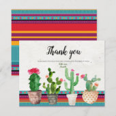 Cactus Koppel Bruiloft Dankkaart Bedankkaart (Voorkant / Achterkant)