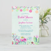 Cactus Lantern Fiesta Invitations de douche nuptia (Debout devant)