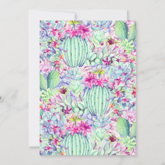 Cactus Lantern Fiesta Invitations de douche nuptia (Dos)