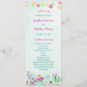 Cactus Lantern Fiesta Programme de Mariage Succule (Devant)