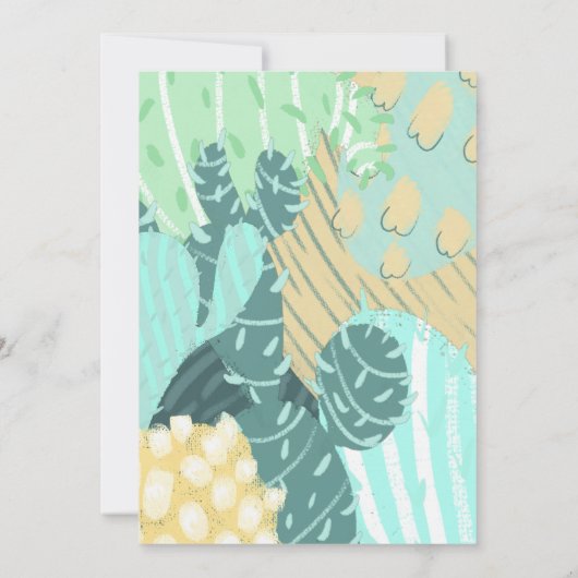 Cactus 'Laten we het over een baby hebben' Koppel Kaart (Achterkant)