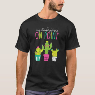 Cactus Leraar Klas T-shirt Mijn studenten zijn OP