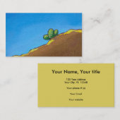 Cactus leuke woestijnlandschapskunst kleurrijk sch visitekaartje (Voorkant / Achterkant)