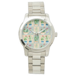 cactus liefde - waterverf horloge