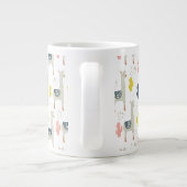 Cactus & Llamas Pattern Extra Grote Beker (Achterkant)