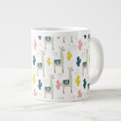 Cactus & Llamas Pattern Extra Grote Beker (Voorkant rechts)