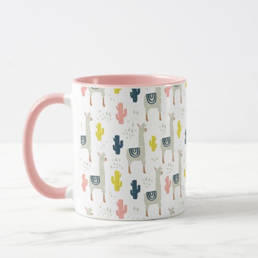Cactus & Llamas Pattern Mok (Links)
