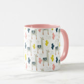 Cactus & Llamas Pattern Mok (Voorkant rechts)