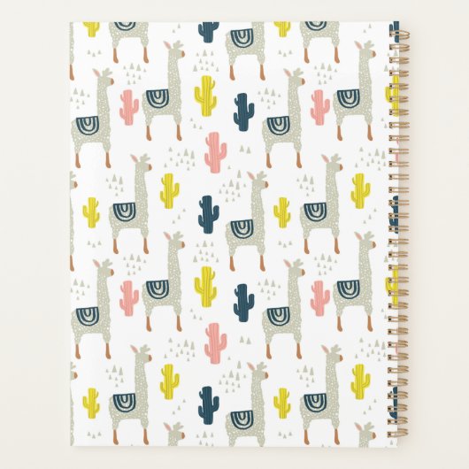 Cactus & Llamas Pattern Planner (Achterkant)