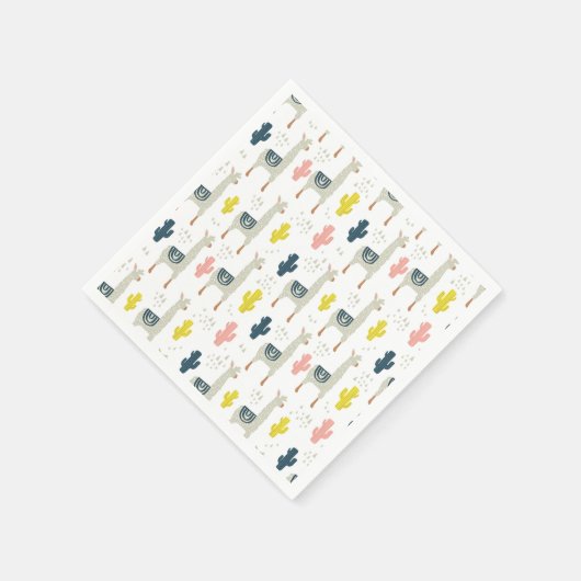 Cactus & Llamas Pattern Servet (Hoek)