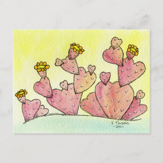 Cactus Love Briefkaart (Voorkant)