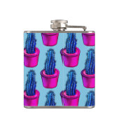 Cactus Lover Weird Potted Succulent Plant Pattern Heupfles (Achterkant)