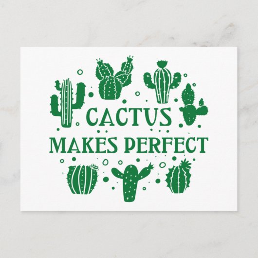 Cactus maakt Perfect Briefkaart (Voorkant)