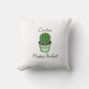 Cactus maakt Perfect   Plant Pun Kussen