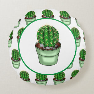 Cactus maakt Perfect   Plant Pun Rond Kussen