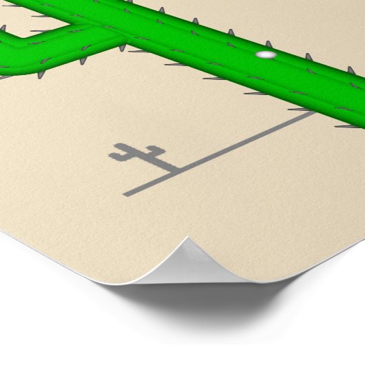 Cactus maakt Perfect Poster (Hoek)