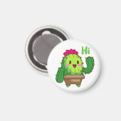 Cactus Magnet Ondulant – Visage de Plante Amical (Recto/Verso)