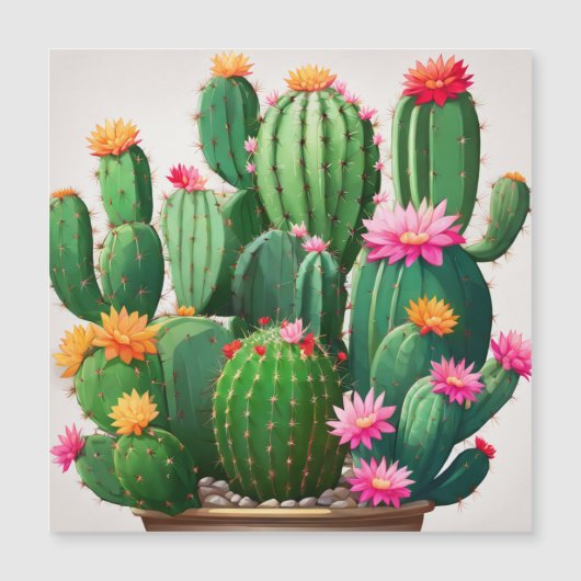 Cactus Magnetische Uitnodiging (Voorkant)