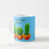 Cactus Maman Coupe personnalisée de café Mug (Devant gauche)