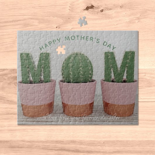 Cactus Maman Ménage Mère Fête Jigsaw Puzzle