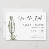 Cactus Mariage Succulent Enregistrer La Carte Date (Devant)