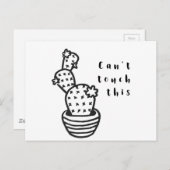 Cactus met antiaanraking briefkaart (Voorkant / Achterkant)