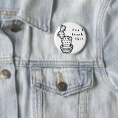 Cactus met antiaanraking ronde button 5,7 cm (In situ)