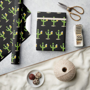 Cactus met Beer Pattern Cadeaupapier