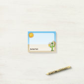 Cactus met bier post-it® notes (Op bureau)