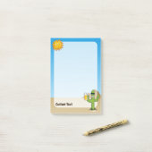 Cactus met bier post-it® notes (Op bureau)