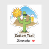 Cactus met bier sticker (Vel)