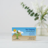 Cactus met bier visitekaartje (Staand voorkant)