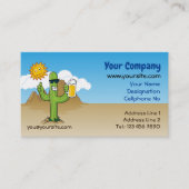 Cactus met bier visitekaartje (Voorkant)