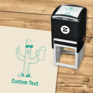 Cactus met Bier Zelfinktende Stempel